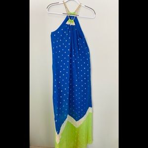 Lily Pulitzer- Gold Flake Maxi Dress